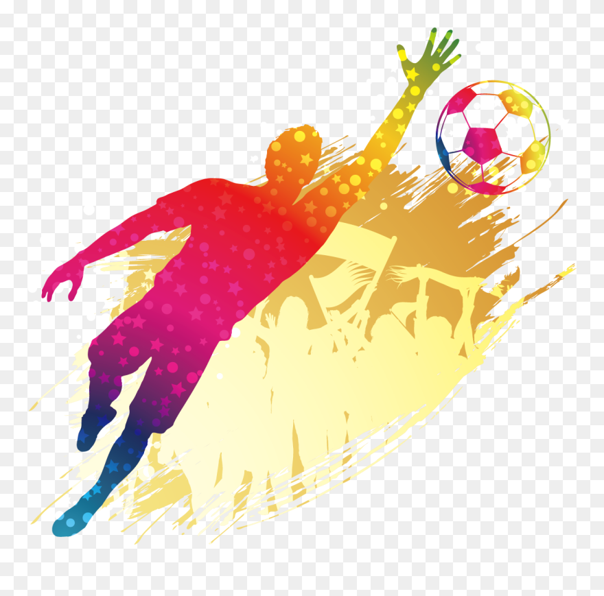 Player Football Silhouette Goalkeeper Poster Free Clipart - Silhouette Goalkeeper - Png Download