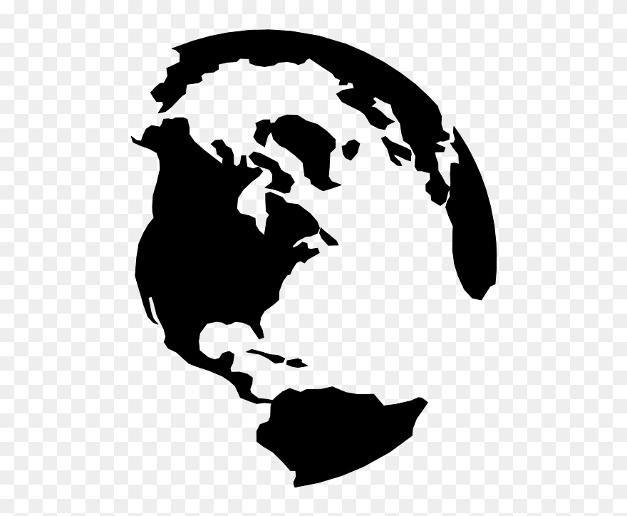 World Black And White Clipart - Png Download
