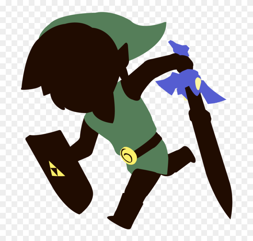 The Legend Of Zelda Clipart Silhouette - Toon Link Silhouette - Png Download