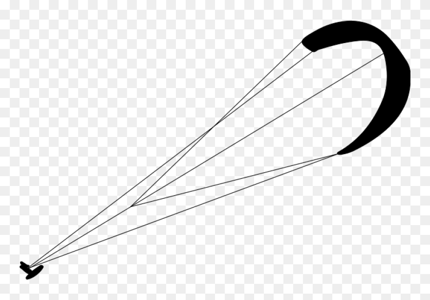 Kitesurf Silhouette Png Clip Arts - Kitesurf Vector Transparent Png