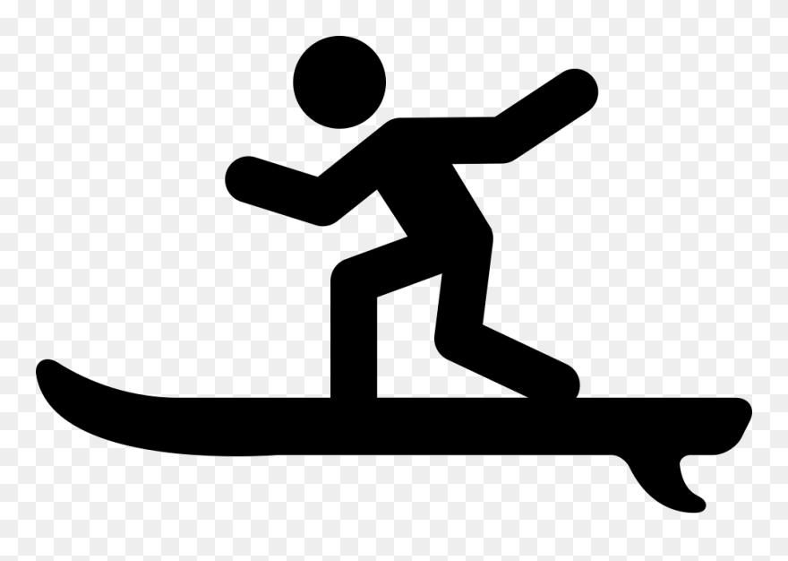 Surf Silhouette - Surf Icono Clipart
