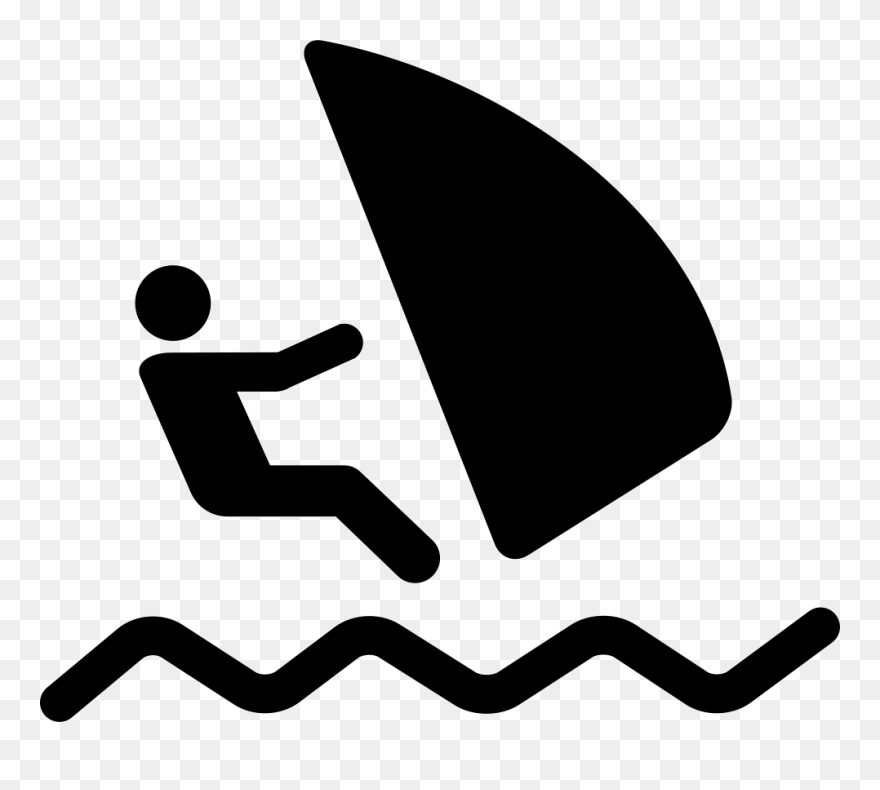Windsurf Silhouette - Windsurf Icon Clipart