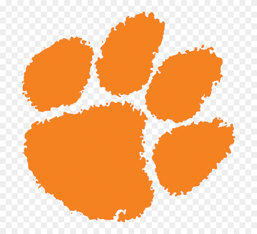 Clemson Paw Print Clip Art - Png Download