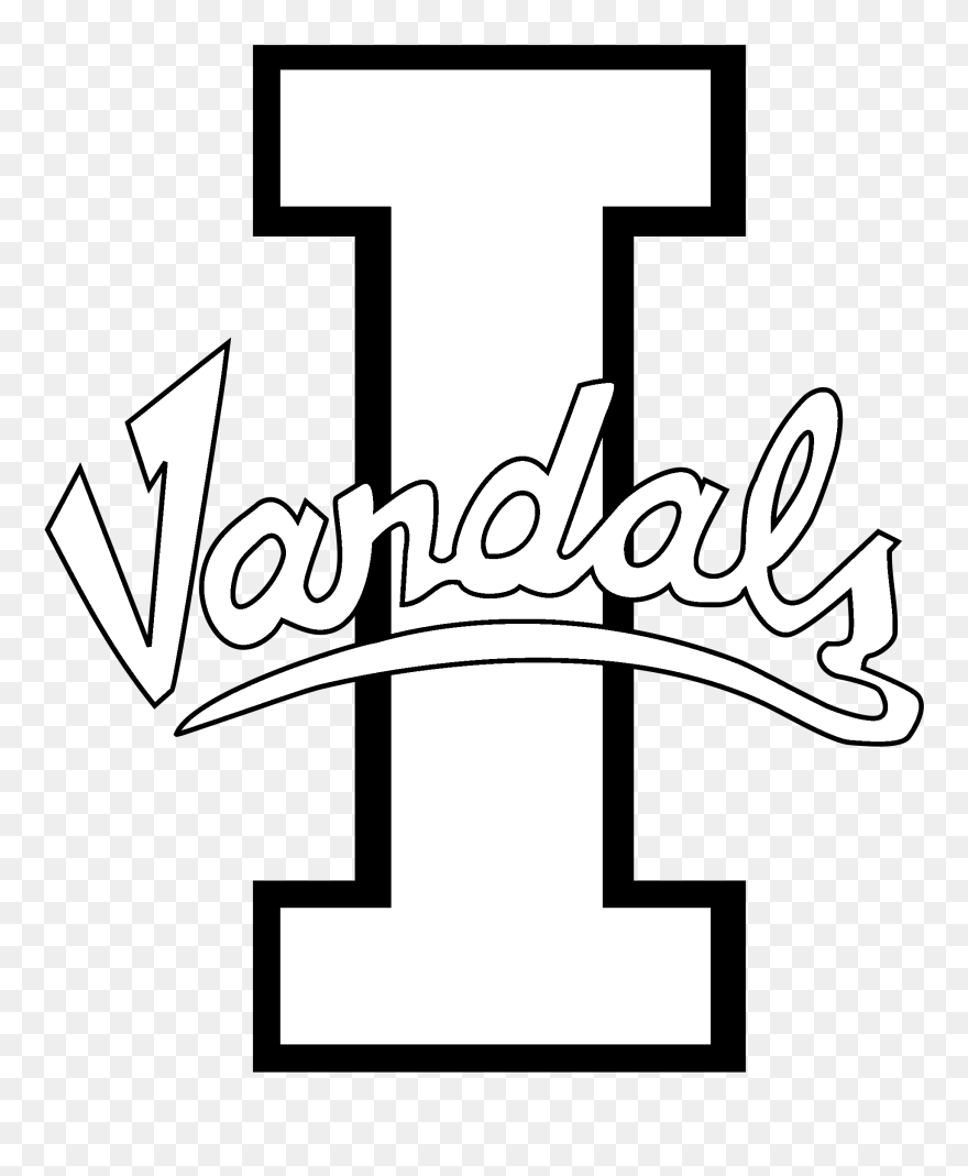 Idaho Vandals Logo Black And White Clipart