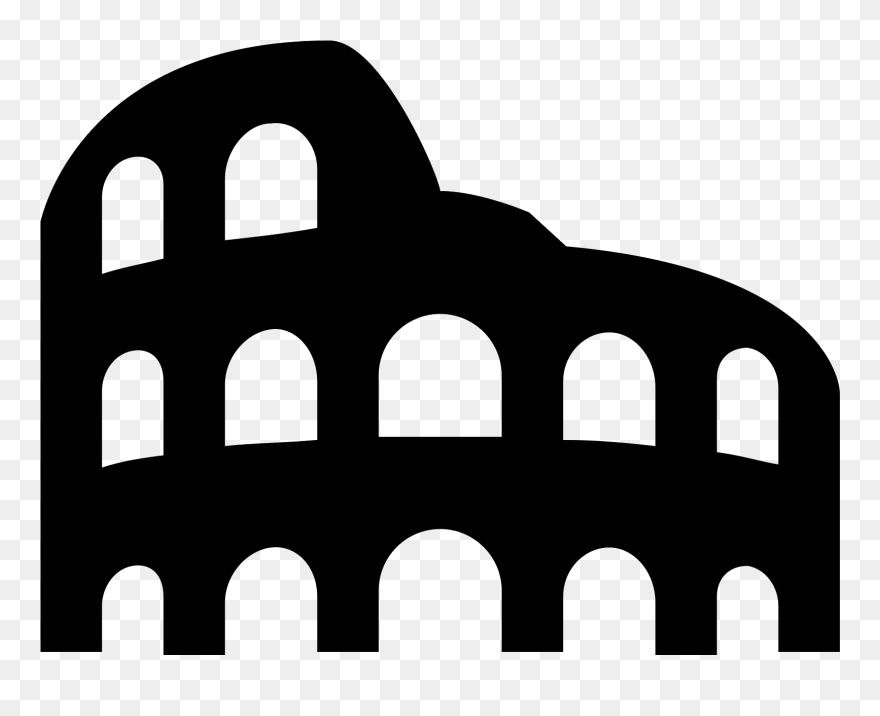Rome Clipart Coliseum - Colosseum Icon Png Transparent Png