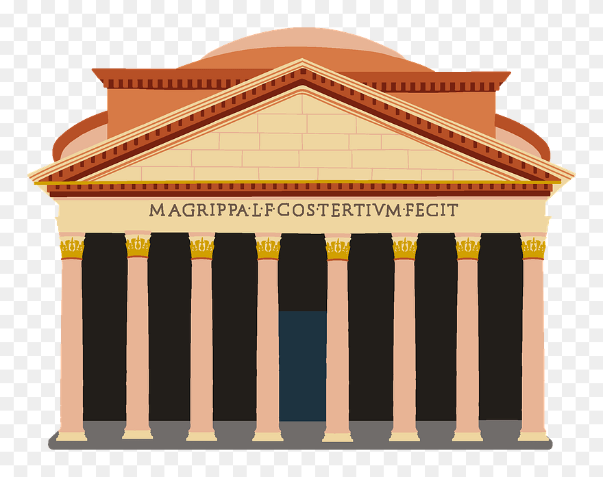The Pantheon Clipart - Roman Temple - Png Download