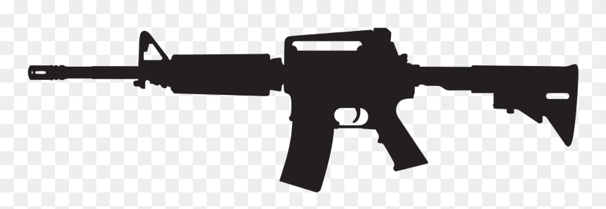 Revolver Silhouette Png - Assault Rifle Clipart Png Transparent Png