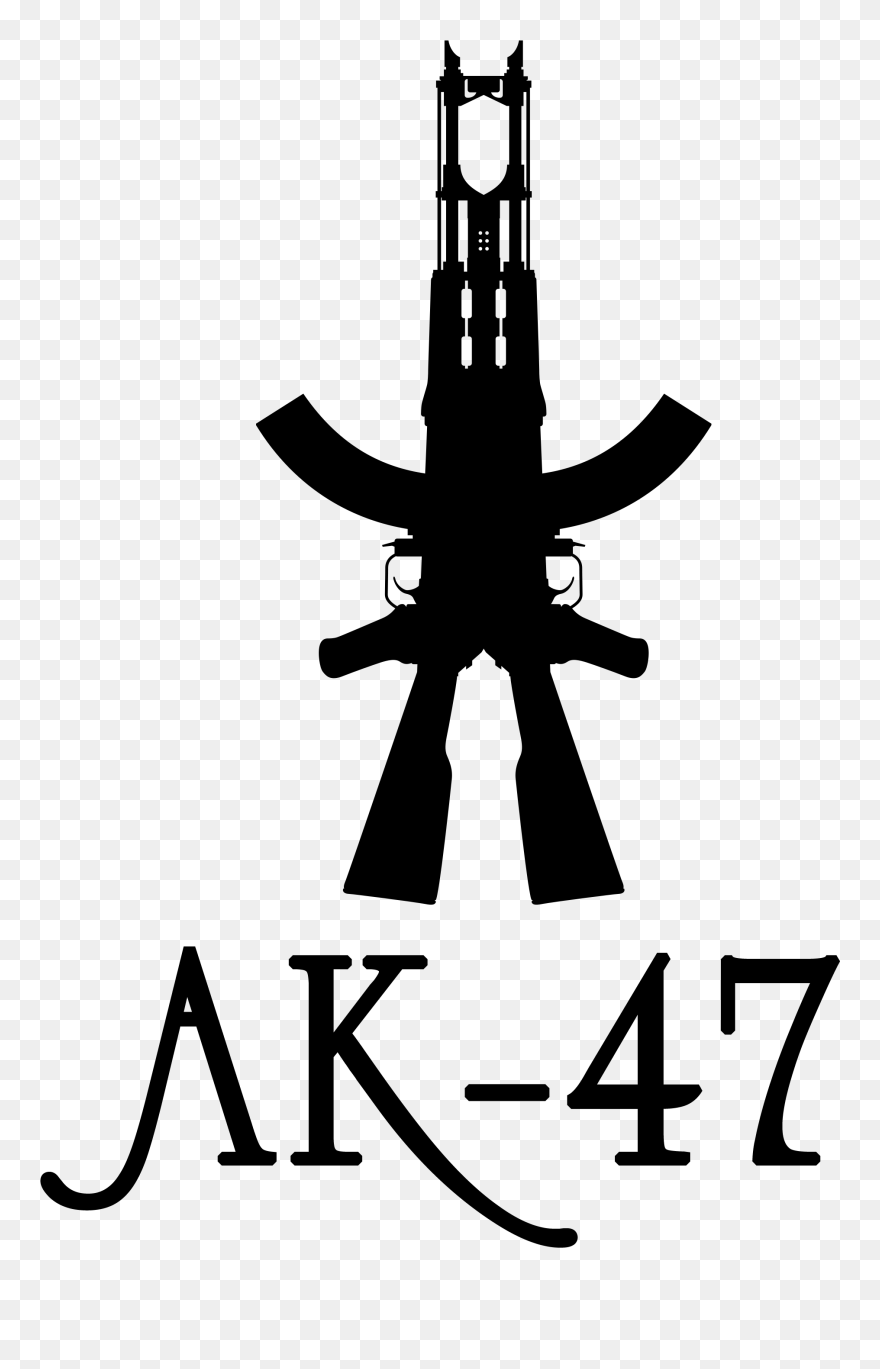 Ak-47 Tattoo Firearm Silhouette Honda - Ak Logo Png Hd Clipart