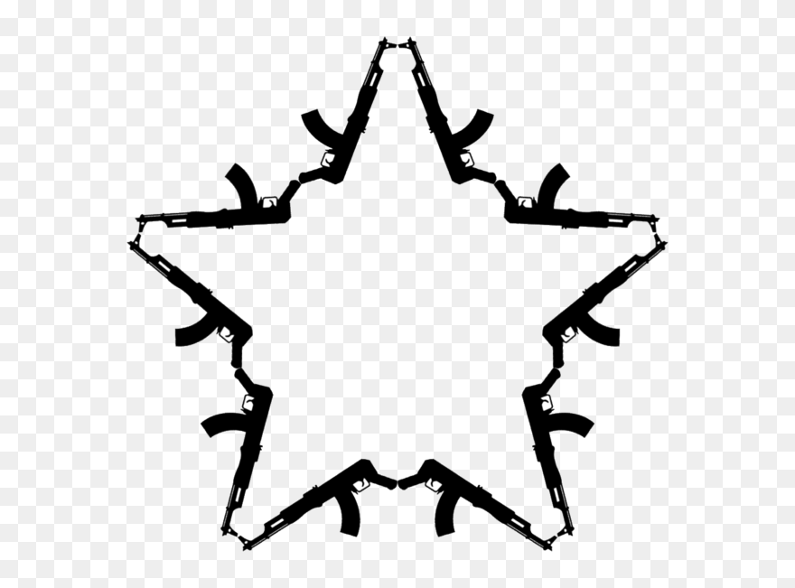 Ak 47 Tattoo - Ak 47 Star Clipart