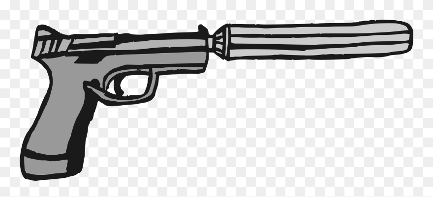 Free Download Transparent Pistol- - Comic Gun Png Clipart