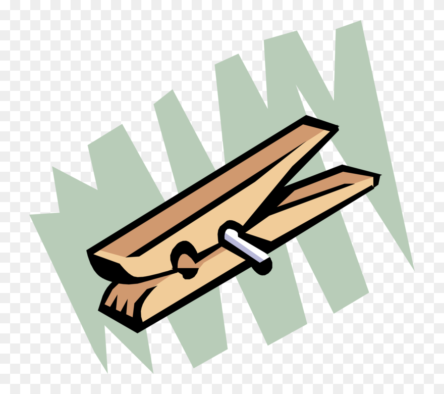 Or Clothes Peg Vector - Clip Art Clothespin - Png Download