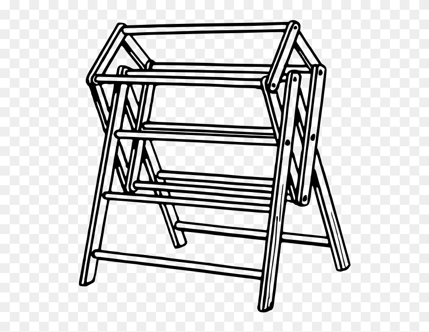 Clothes Hanger Image - Clothes Airer Clipart - Png Download