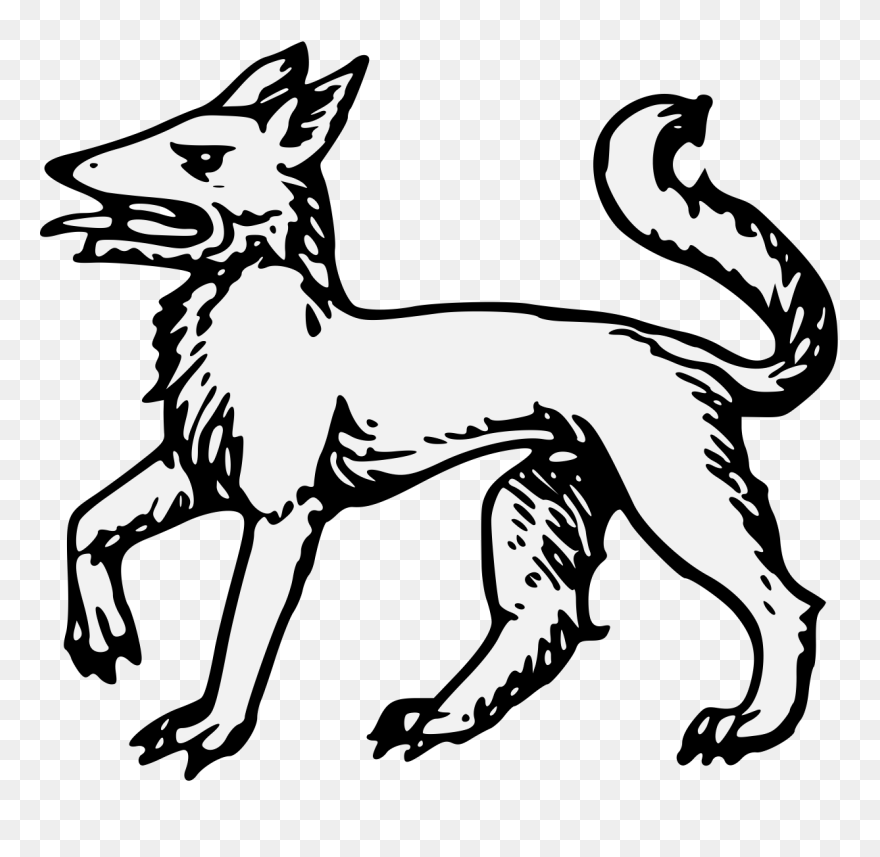 Wolf Passant Clipart