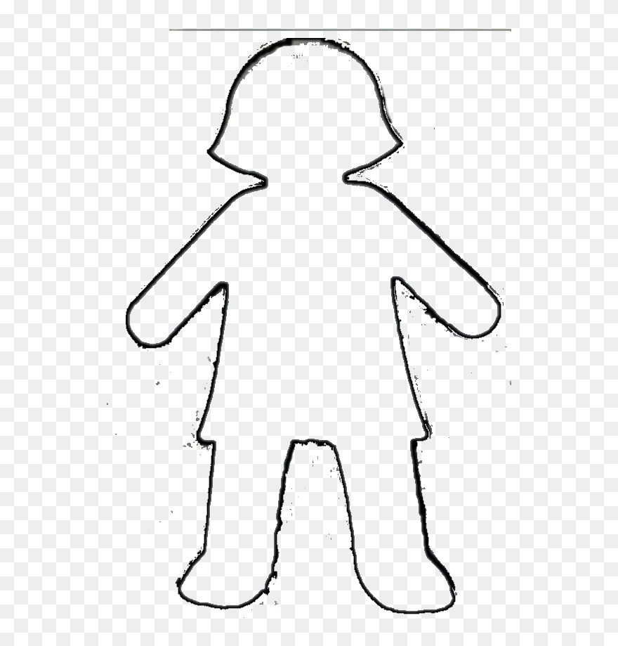 Collection Of Free Drawing Conclusions Officer Buckle - Outline Body Clipart Black And White - Png Download
