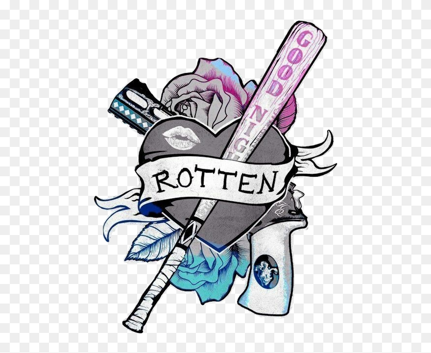 Transparent Rotten Food Clipart - Joker And Harley Quinn Tattoos - Png Download