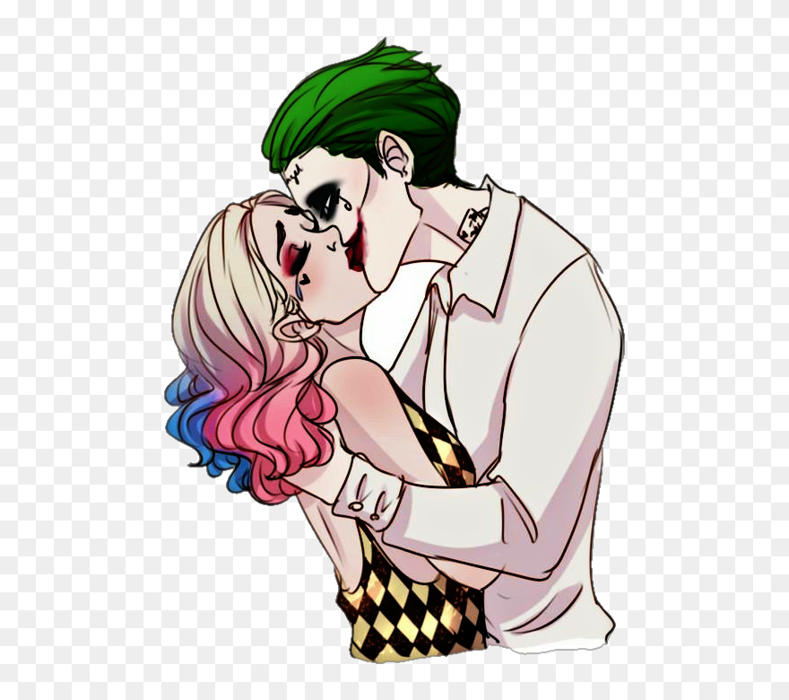 #harleyquinn #harley #comics #movie #joker #daddybrad80 - Joker Kiss Harley Quinn Draw Clipart