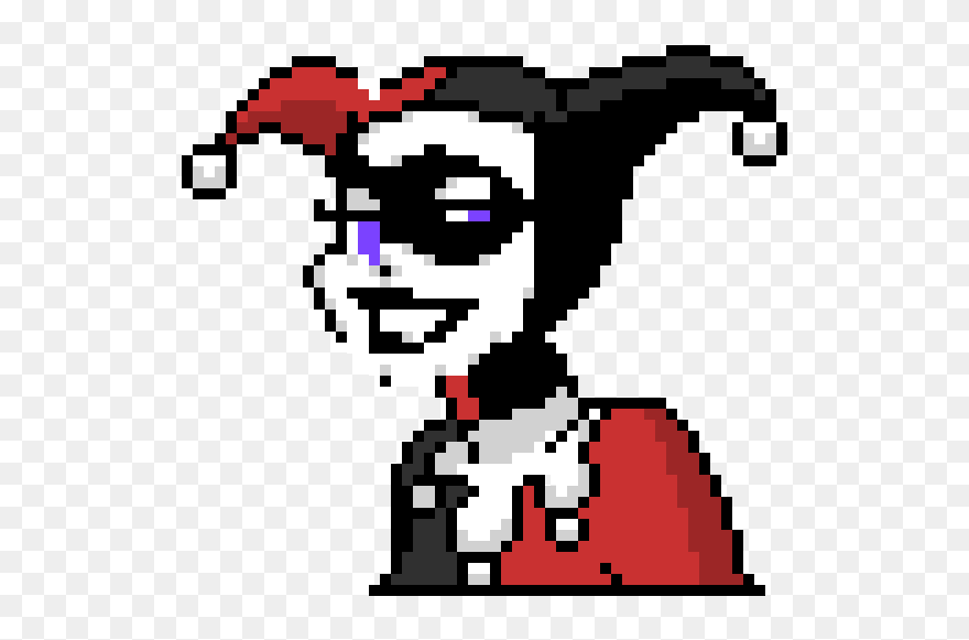 Minecraft Pixel Art Harley Quinn Clipart