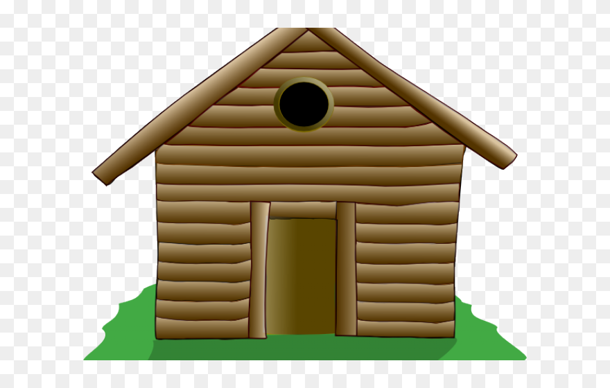 Cabin Clipart Silhouette - Three Little Pigs Houses Clipart - Png Download