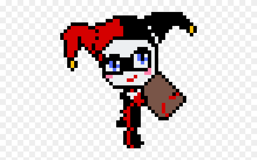 Pixel Art Harley Quinn Cute Clipart