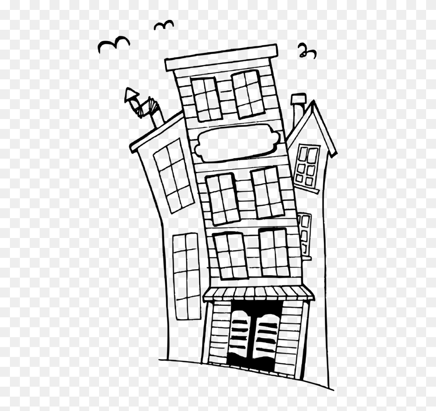 Line Art,tower,coloring Book - Coloring Book Clipart