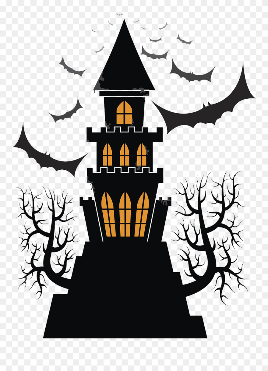 Frankenstein Clipart Silhouette - Castillo De Frankenstein Dibujo - Png Download
