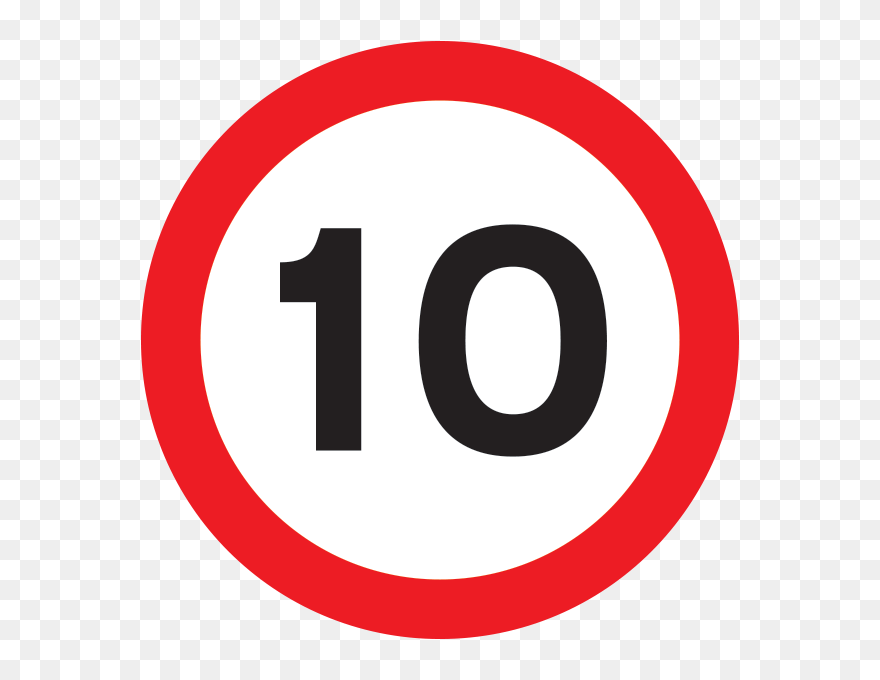 10mph - Printable 5 Mph Sign Clipart