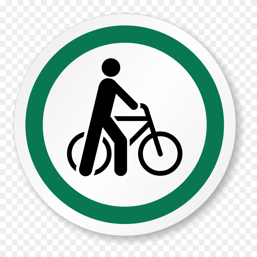 Walk Your Bike Clipart