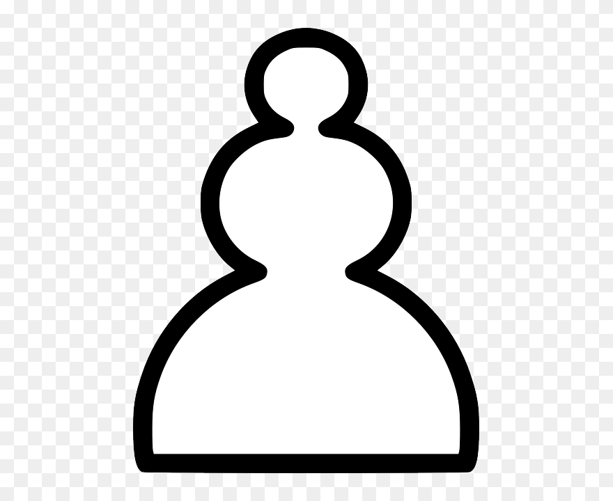 Symbol, White, Chess, Tile, Game, Pawn, Pieces, Piece - 2d Chess Pieces Pawn Clipart