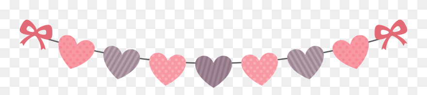 Heart Garland Clipart - Png Download
