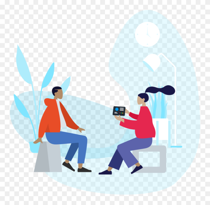 One To One Illustration With Ipad Tablet Clipart