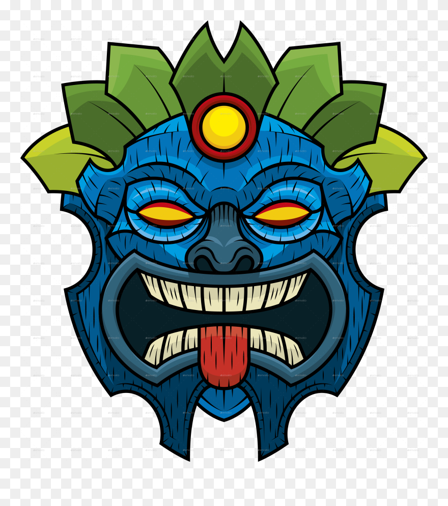 Donkey Kong Tiki Masks Clipart