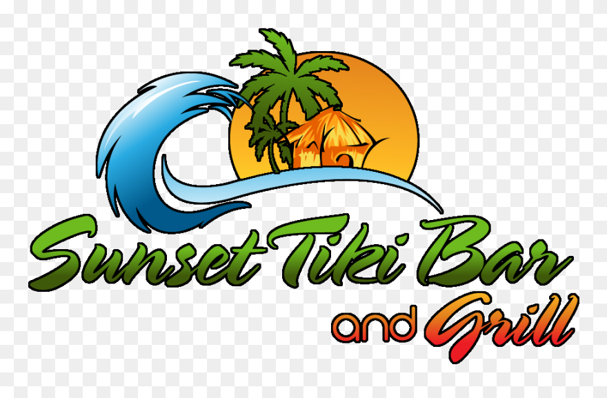 Sunset Tiki Bar Clipart