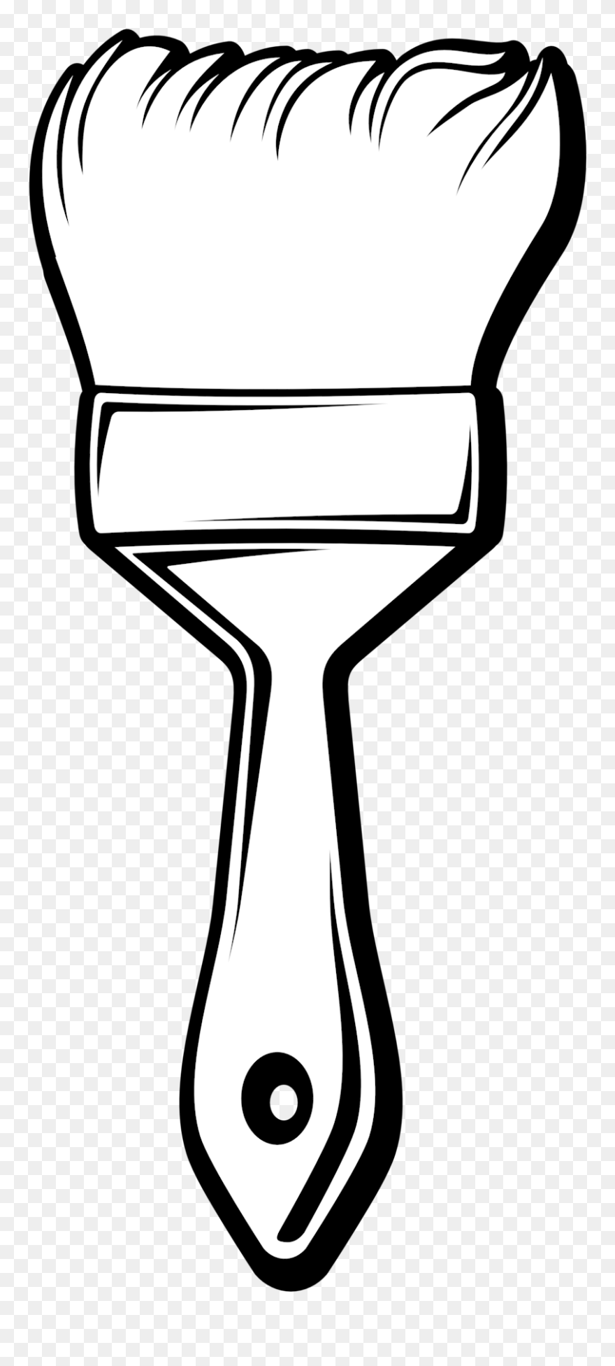 Transparent Paint Clip Art - Paint Brush Clipart Black And White - Png Download