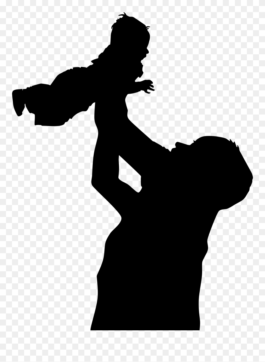 Dad And Son Silhouette Clipart