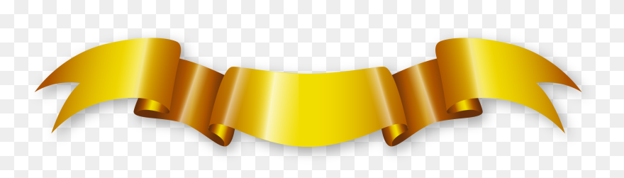 Transparent Gold Christmas Bow Clipart - Gold Ribbon Transparent - Png Download