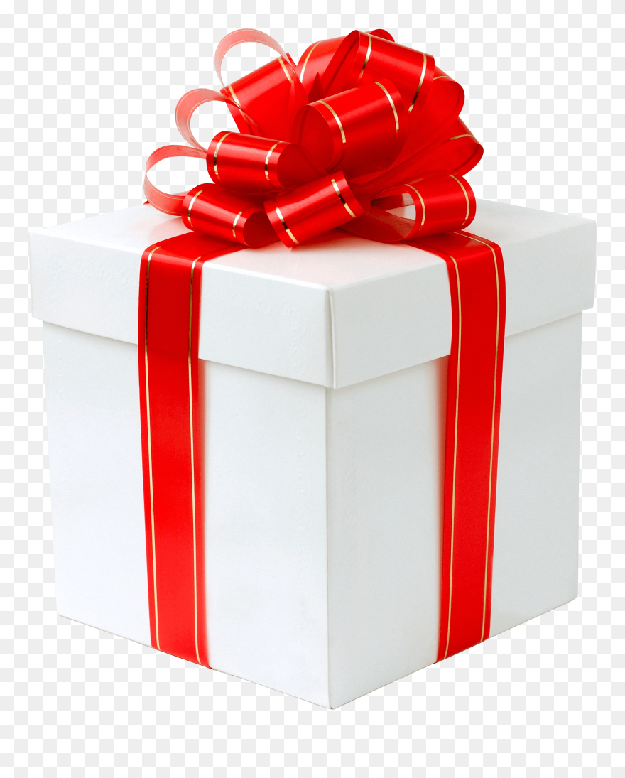 Gold Red Ribbon Gift Clip Arts - Gift Png Transparent Png