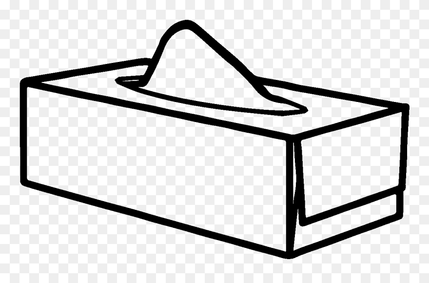 Tissue Box - Tissue Box Clipart Black And White - Png Download