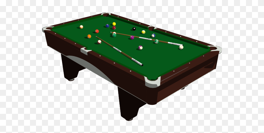 Pool Table Vector Image - Transparent Pool Table Png Clipart