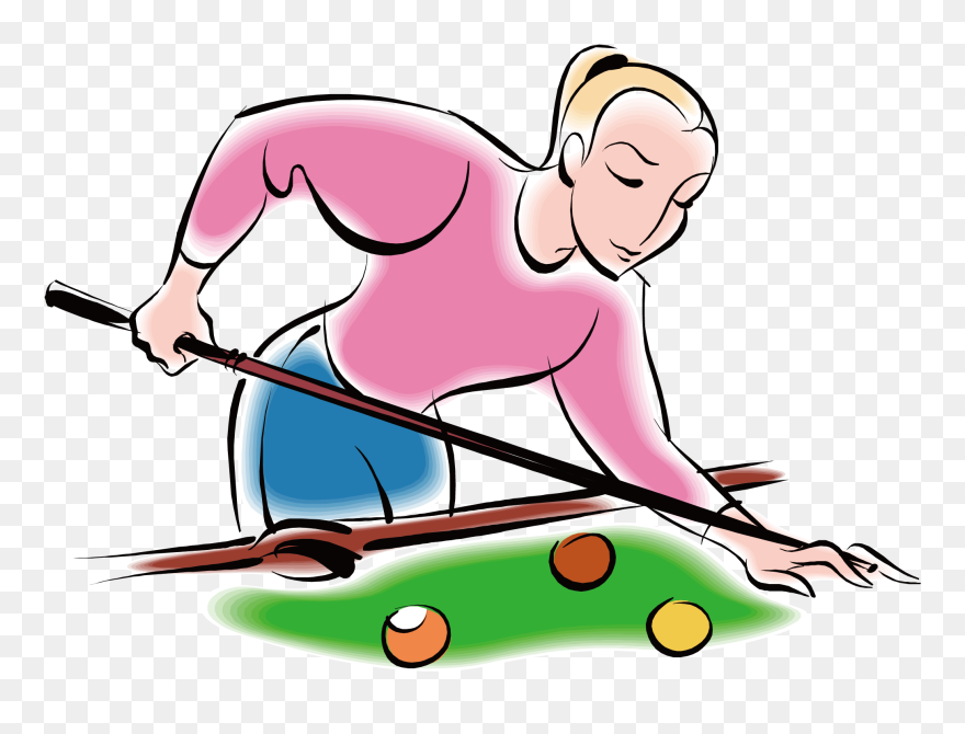 Euclidean Vector Billiards Table Tennis - Funny Snooker Cartoons Small File Size Clipart