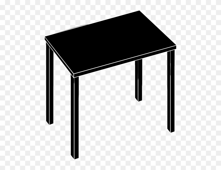 Black Table Clipart - Png Download