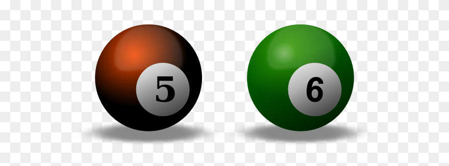 Snooker Balls - Cartoon Two Balls Clipart