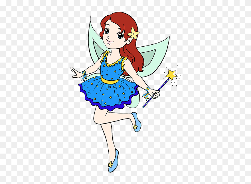 How To Draw Fairy - Fairy Draw Clipart