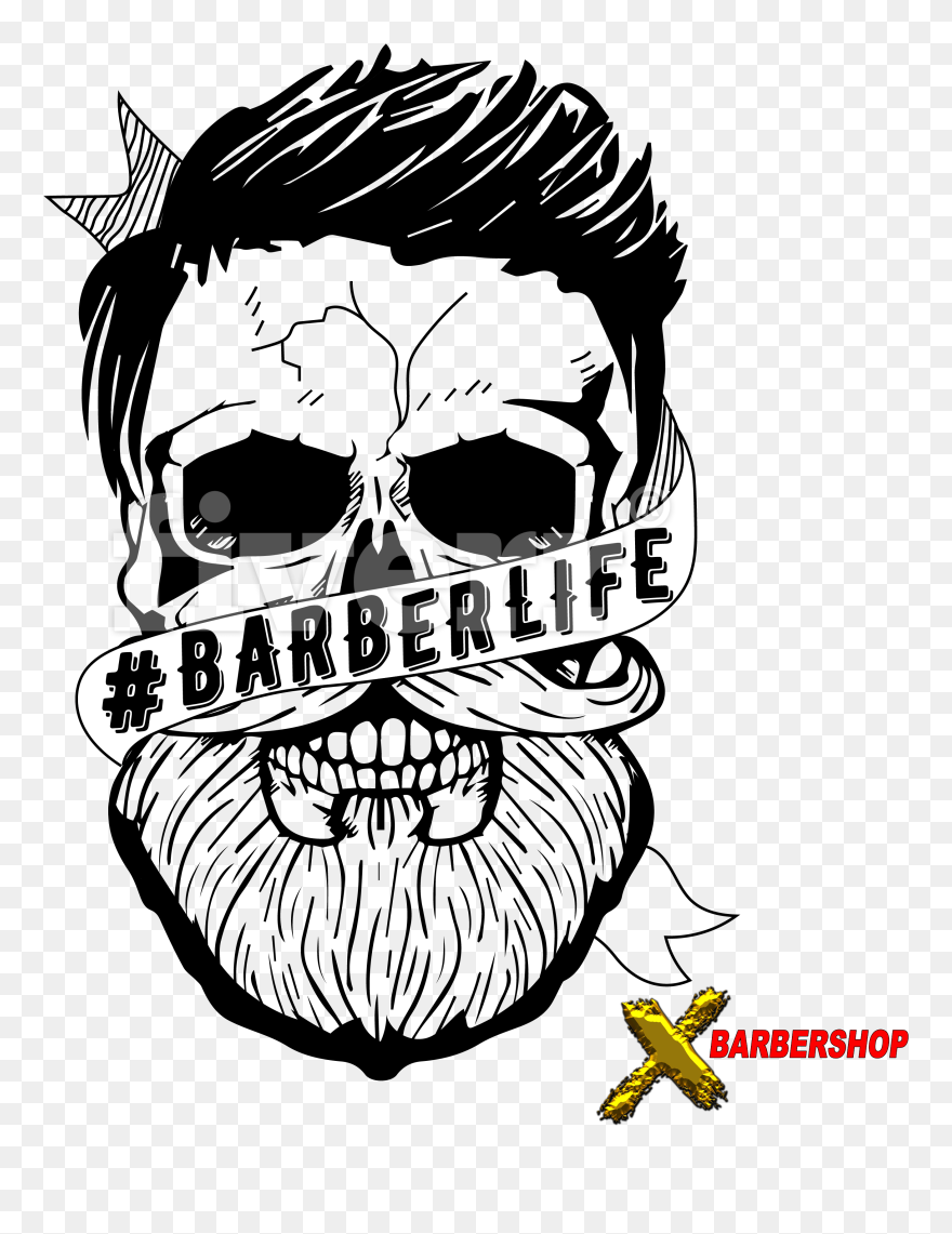 Drawn Beard Barber Shop - Beard Clipart