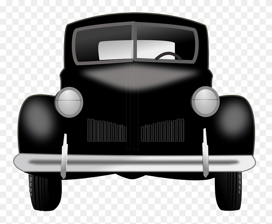 Classic Car 3 Clipart - Old Car Front View Clipart - Png Download