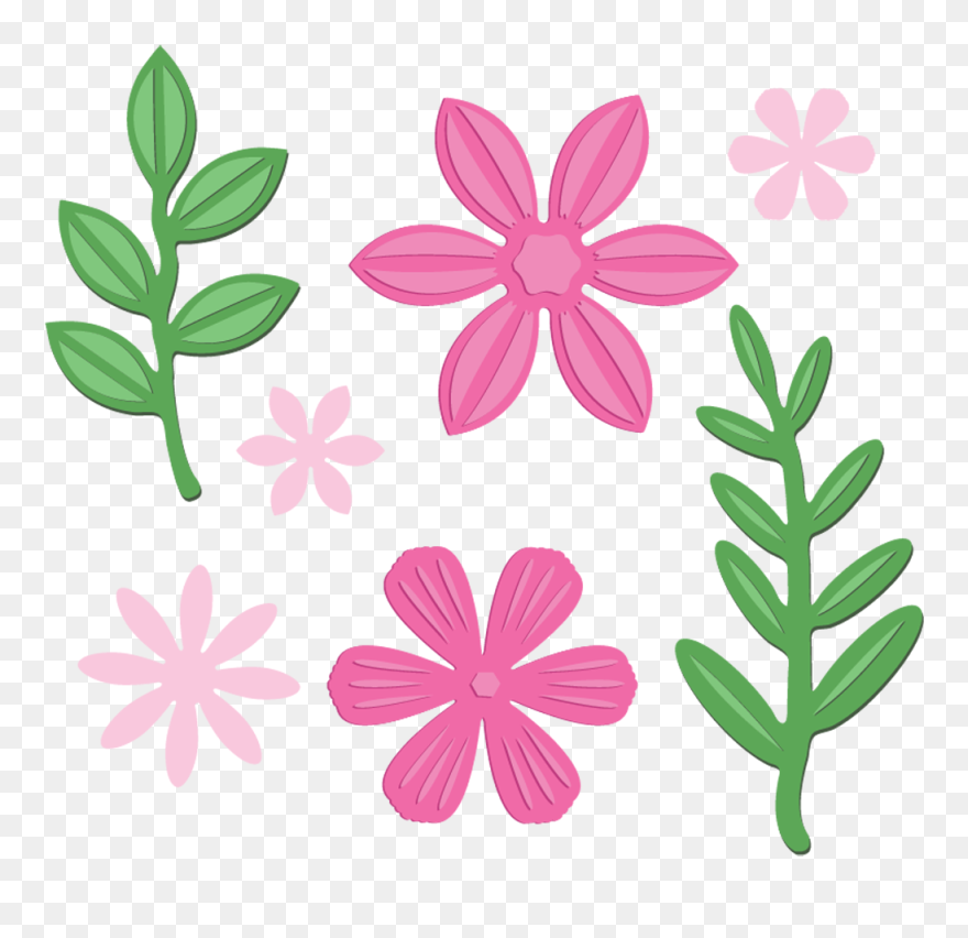Natures Garden - Fairy Garden - Metal Die - Pretty - Sisters Different Flowers Same Garden Clipart