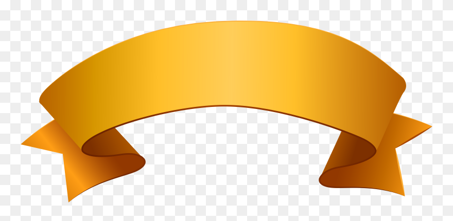 Banner Orange Ribbon Clip Art - Orange Ribbon Banner Png Transparent Png