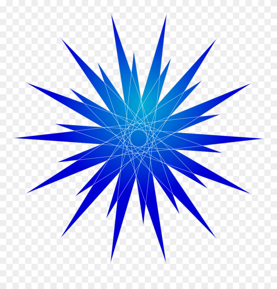 Blue Star Burst Svg Clip Arts - Blue Star Clip Art - Png Download