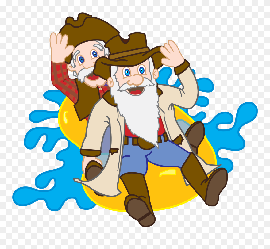 Cartoon Of Dusty And Wilbur On An Inner Tube In Water - Cartoon Clipart