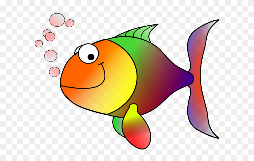 Happy Fish Vector Illustration - Fish Clipart - Png Download