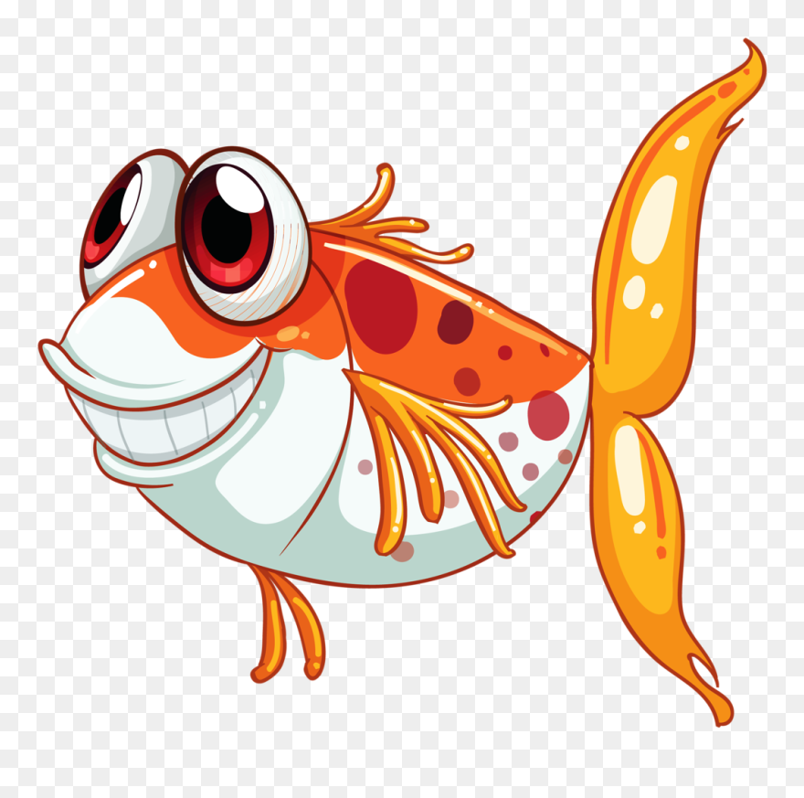 Smiling Fish Black Clipart Svg Transparent 4 - Sea Life Cartoons - Png Download